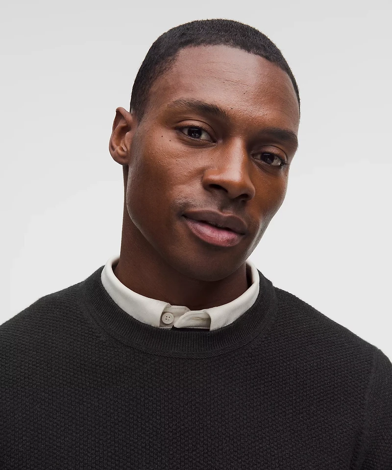 Textured Knit Crewneck Sweater | Men's Sweaters