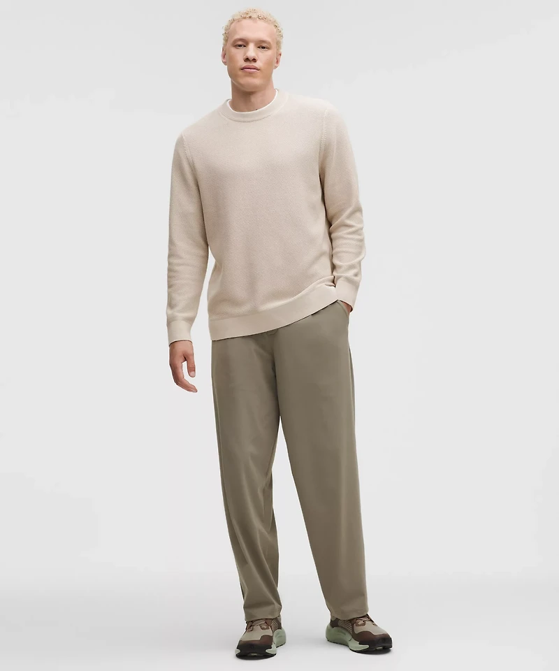 Textured Knit Crewneck Sweater