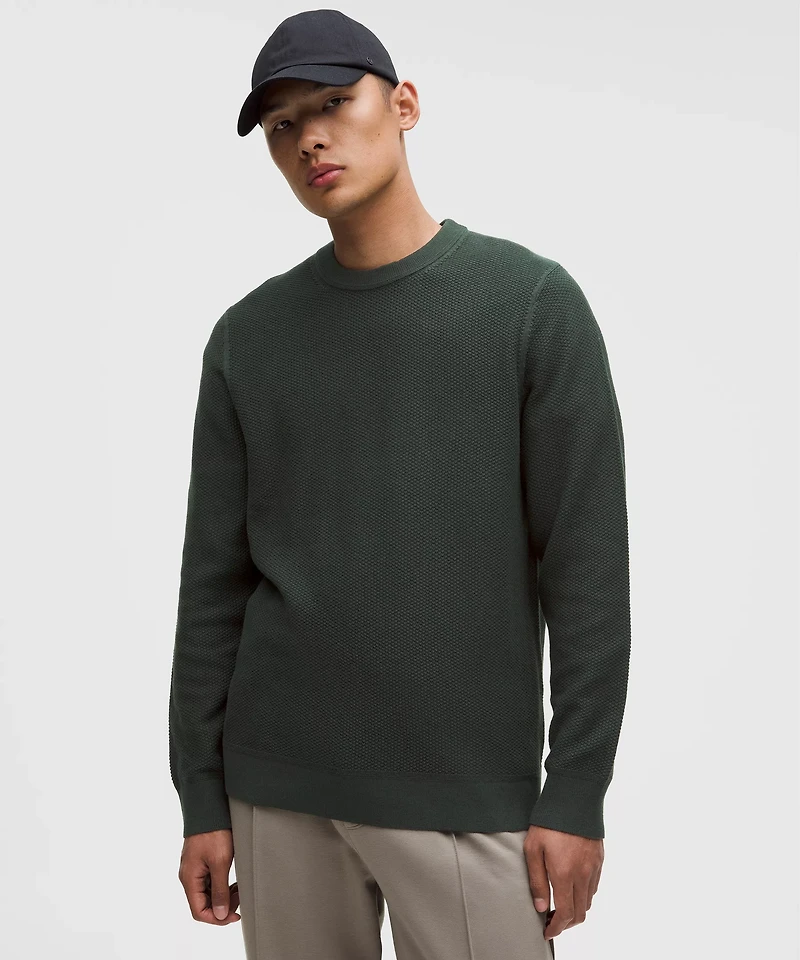 Textured Knit Crewneck Sweater | Men's Sweaters