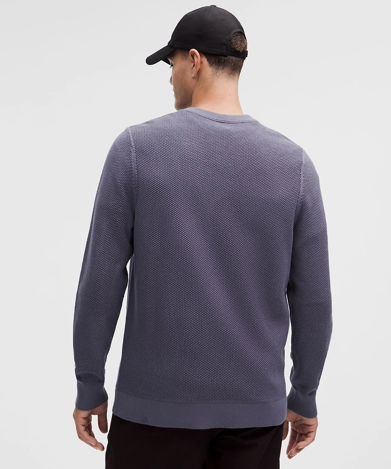 Textured Knit Crewneck Sweater