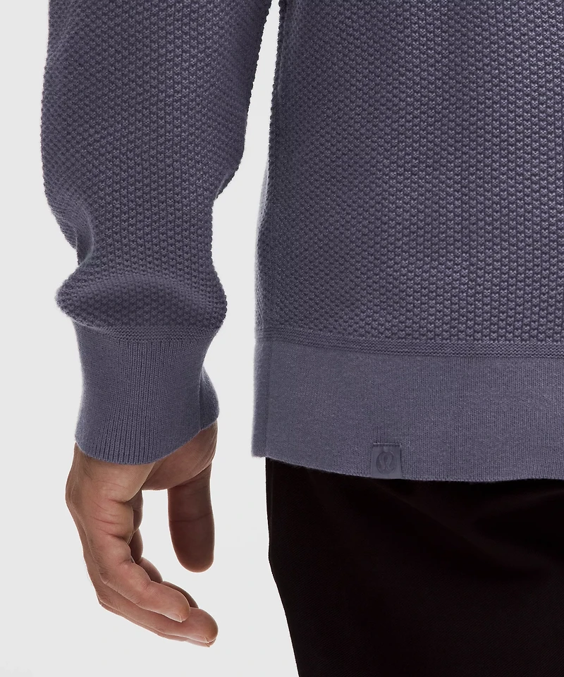 Textured Knit Crewneck Sweater