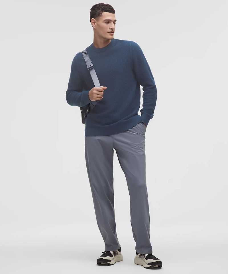 Textured Knit Crewneck Sweater