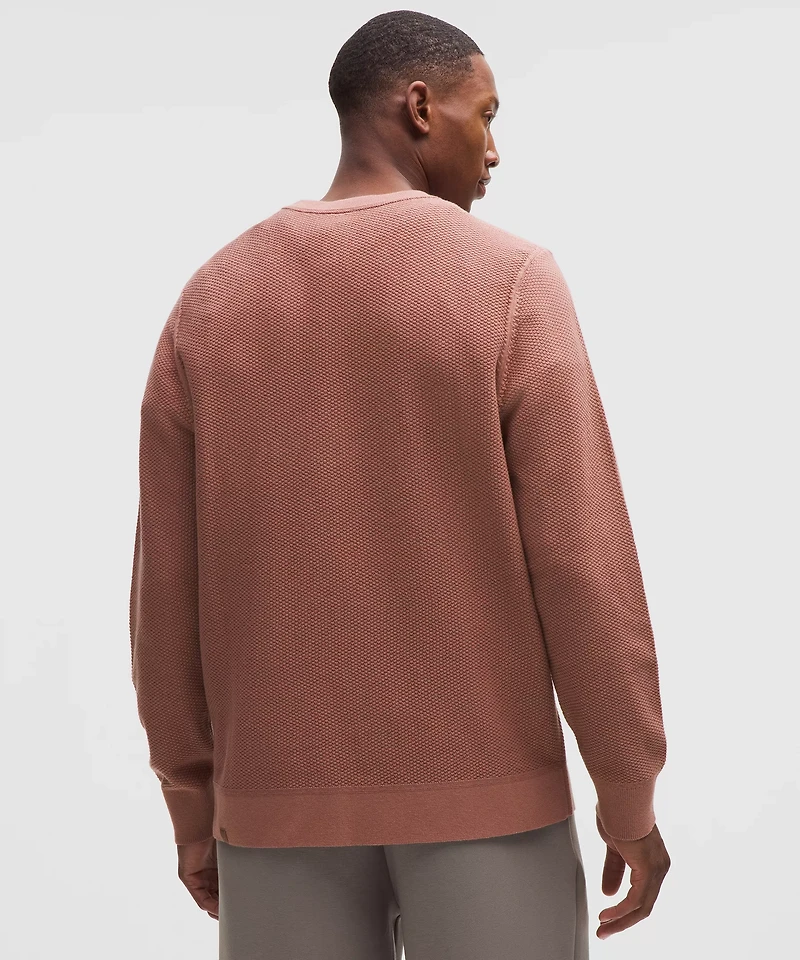 Textured Knit Crewneck Sweater