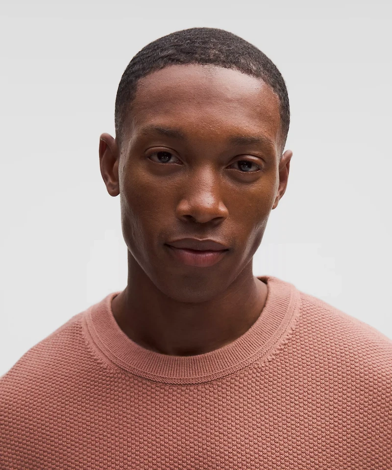 Textured Knit Crewneck Sweater