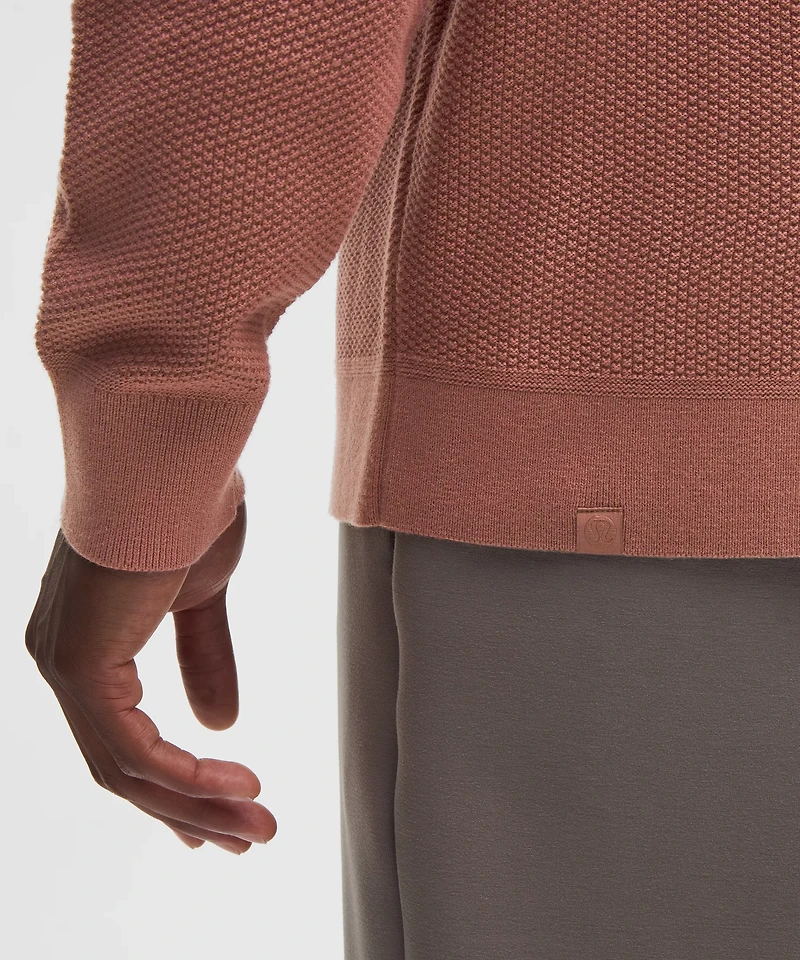 Textured Knit Crewneck Sweater