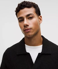 Wool-Blend Ribbed Polo Shirt