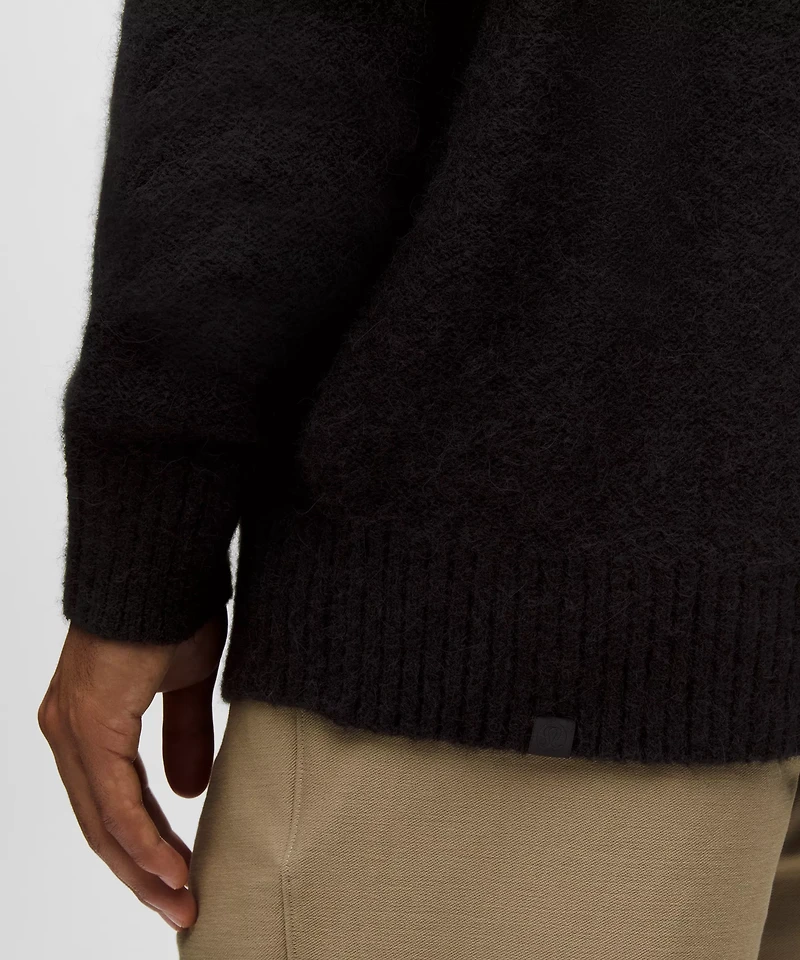 Wool-Blend Ribbed Polo Shirt