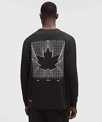 Team Canada Men's Heavyweight Cotton Long-Sleeve Shirt COC Logo *Graphic