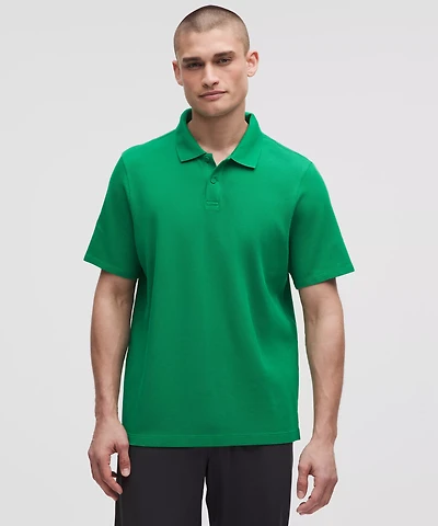 Cotton Pique Short-Sleeve Polo Shirt