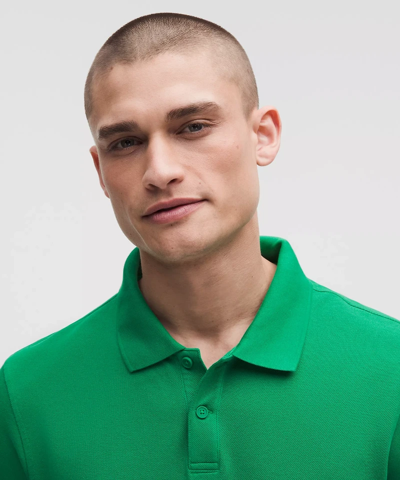 Cotton Pique Short-Sleeve Polo Shirt