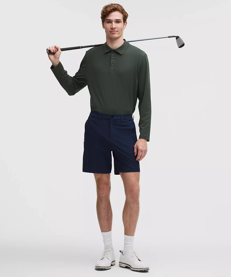Relaxed-Fit Long-Sleeve Golf Polo Shirt