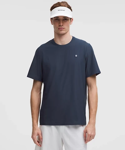 UV-Protective Striped Mesh Tennis T-Shirt | Men's Short Sleeve Shirts & Tee's