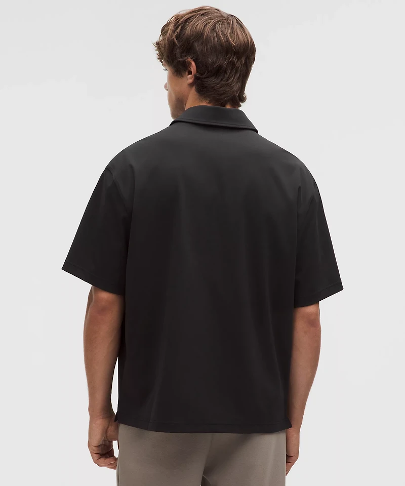 Daydrift Oversized Zip-Neck Polo Shirt
