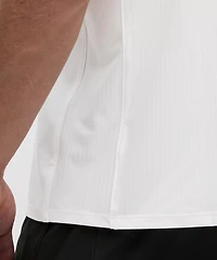UV-Protective Striped Mesh Tennis Polo Shirt