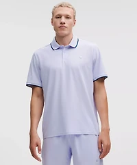 UV-Protective Striped Mesh Tennis Polo Shirt | Men's Shirts