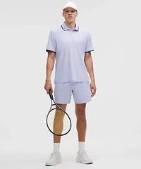 UV-Protective Striped Mesh Tennis Polo Shirt | Men's Shirts