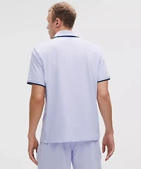 UV-Protective Striped Mesh Tennis Polo Shirt | Men's Shirts