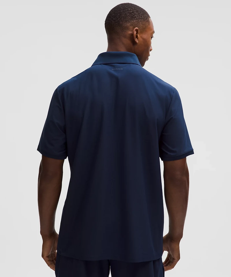 UV-Protective Striped Mesh Tennis Polo Shirt | Men's Shirts