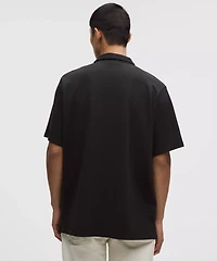 Pique Performance Johnny-Collar Short-Sleeve Shirt