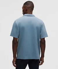 Pique Performance Johnny-Collar Short-Sleeve Shirt