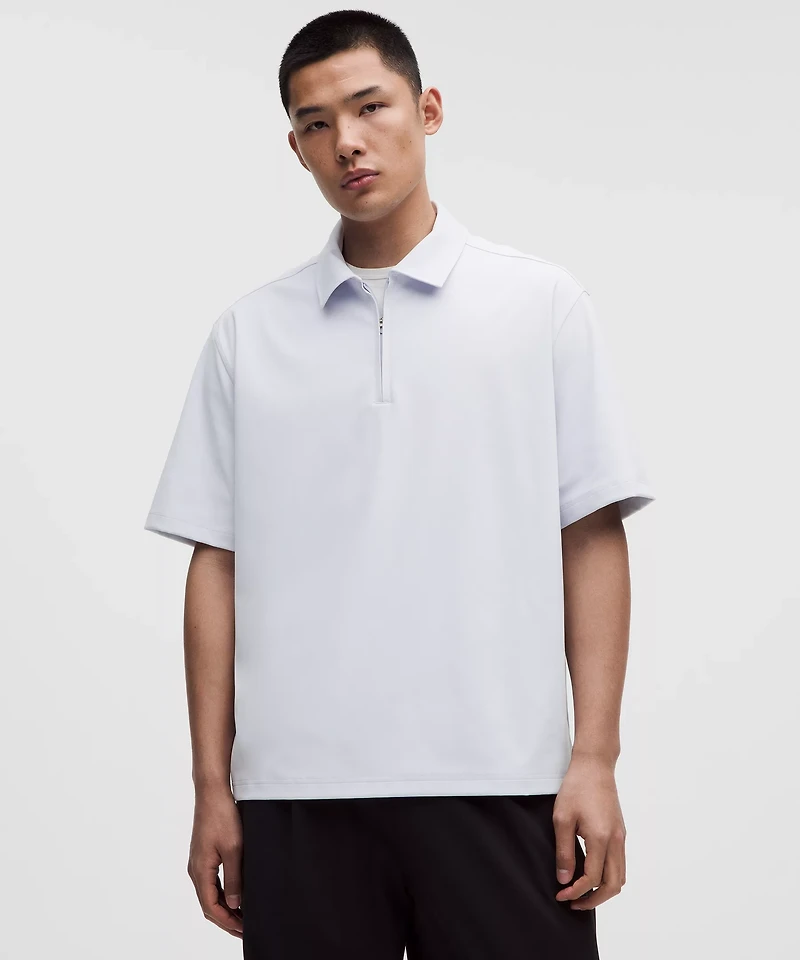 Daydrift Oversized Zip-Neck Polo Shirt