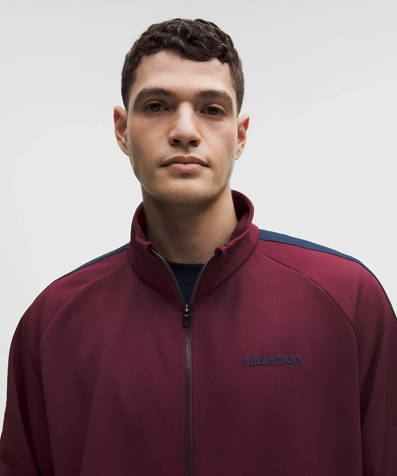 Pique Relaxed-Fit Track Jacket