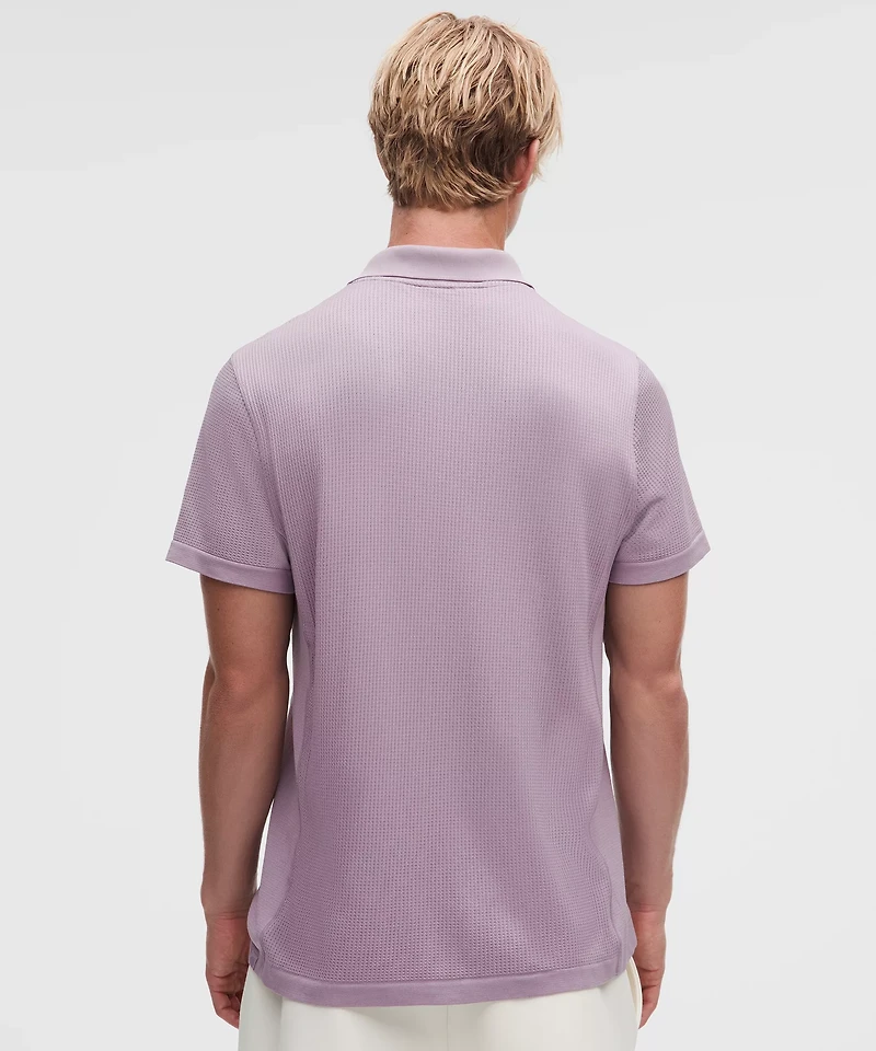 Textured Seamless Polo Shirt