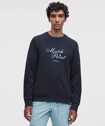 French Terry Classic-Fit Crewneck *Tennis Graphic