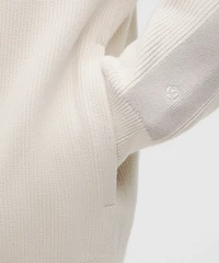 Cotton-Blend Knit Full-Zip Sweater