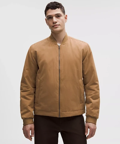 Insulated Cotton-Blend Bomber Jacket