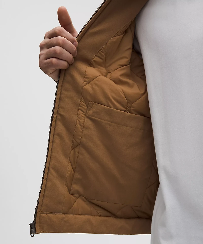 Insulated Cotton-Blend Bomber Jacket