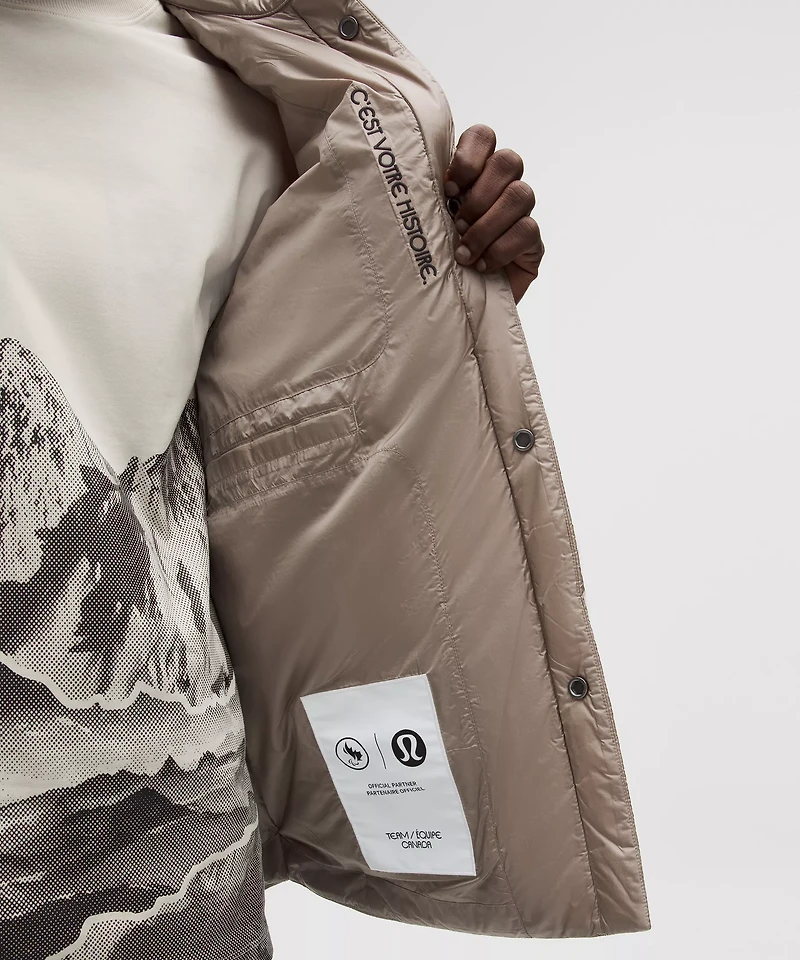 Team Canada Men's Nylon Taffeta Insulated Shacket *CPC Logo