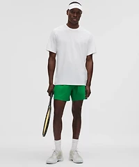 Striped Mesh Tennis Short 5"