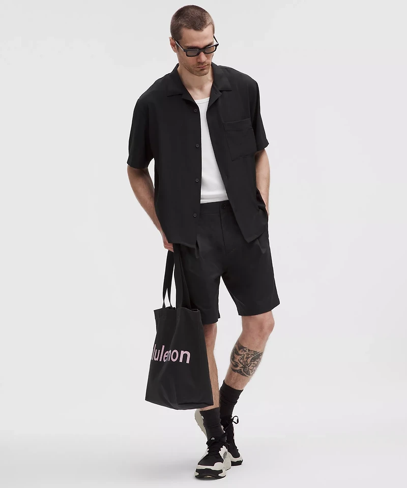 Woven Relaxed-Fit Pleated Short 8" | Men's Shorts