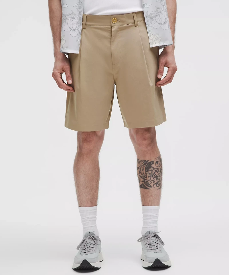 Woven Relaxed-Fit Pleated Short 8" | Men's Shorts
