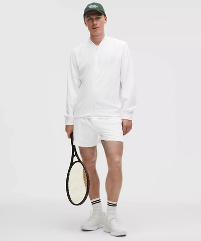 Striped Mesh Tennis Short 5"