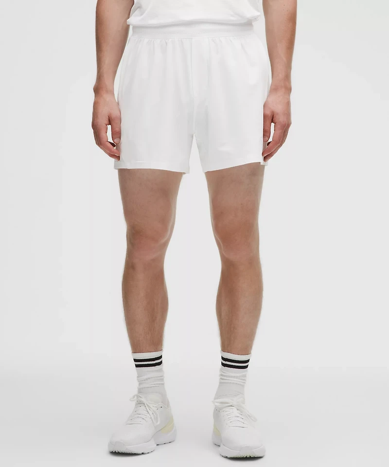 Striped Mesh Tennis Short 5"