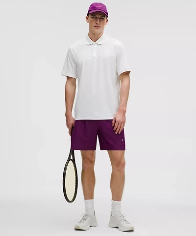 Striped Mesh Tennis Short 7"