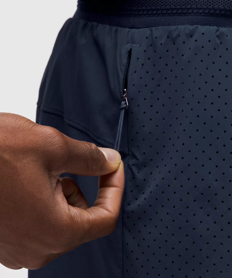 Perforated Lined Running Short 5"