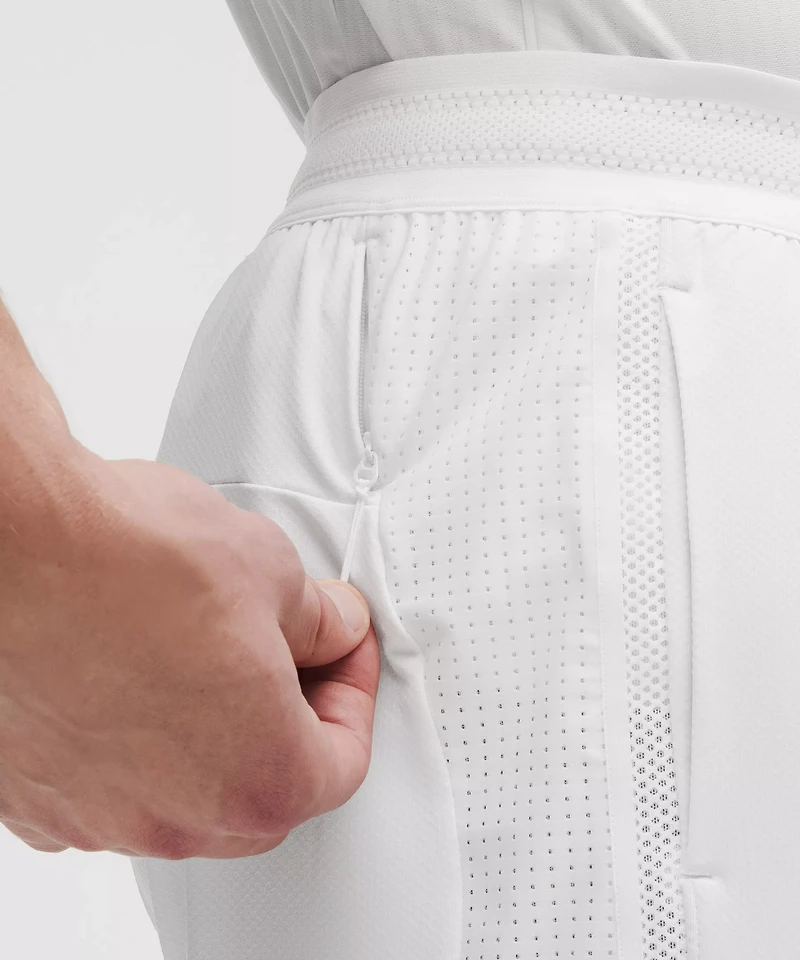Mesh-Panelled Tennis Short 7"