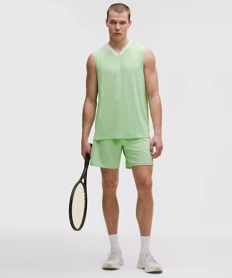 Mesh-Panelled Tennis Short 7"