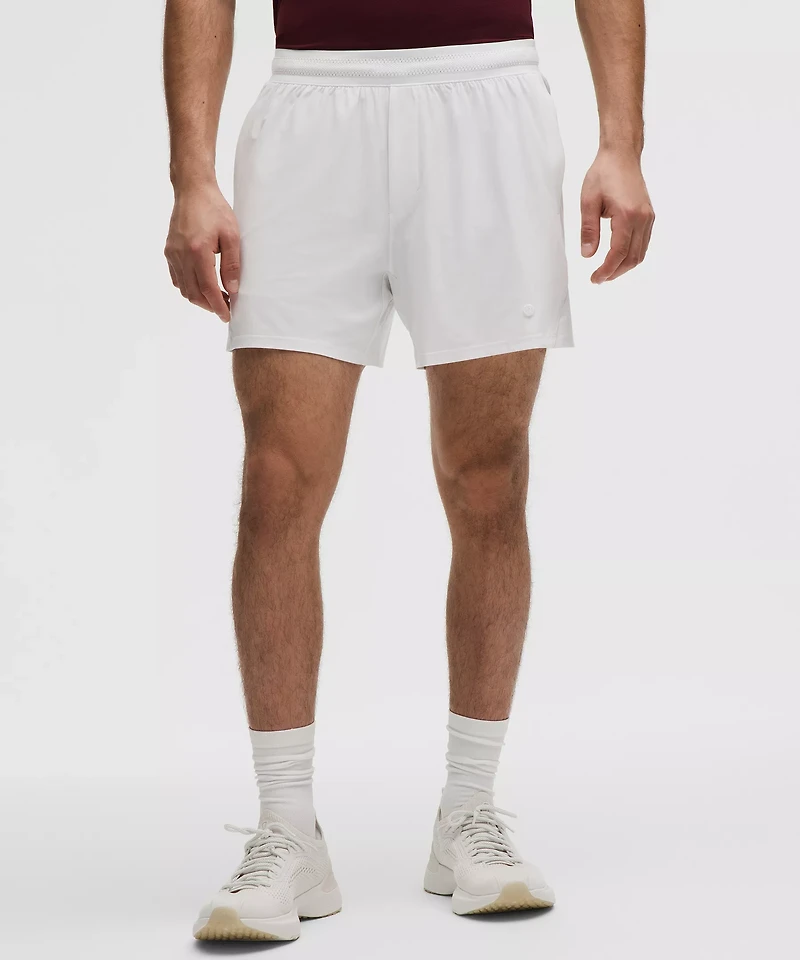 Striped Mesh Tennis Short 5"