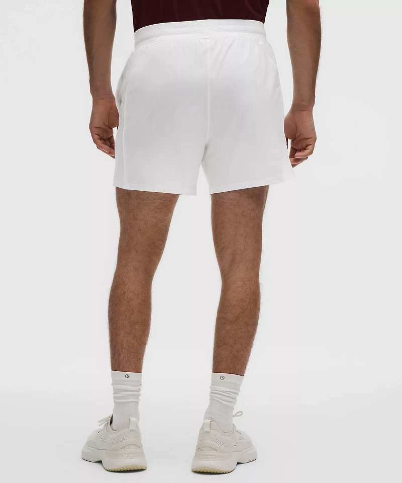 Striped Mesh Tennis Short 5"