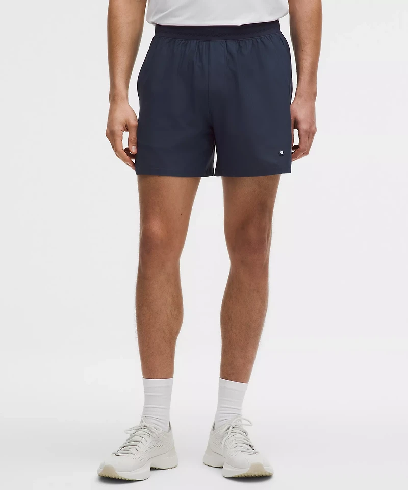 Striped Mesh Tennis Short 5"