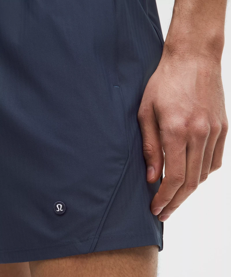 Striped Mesh Tennis Short 5"