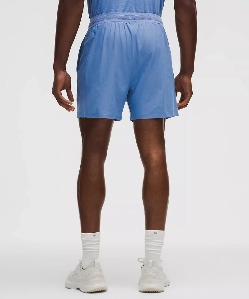 Striped Mesh Tennis Short 5"
