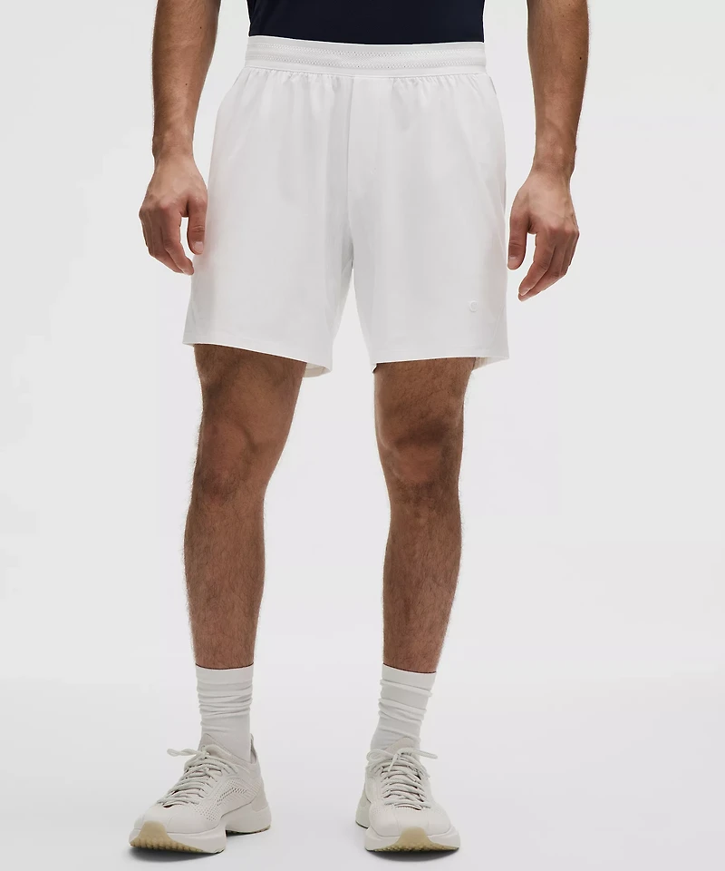 Striped Mesh Tennis Short 7"