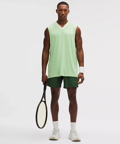 Striped Mesh Tennis Short 7"