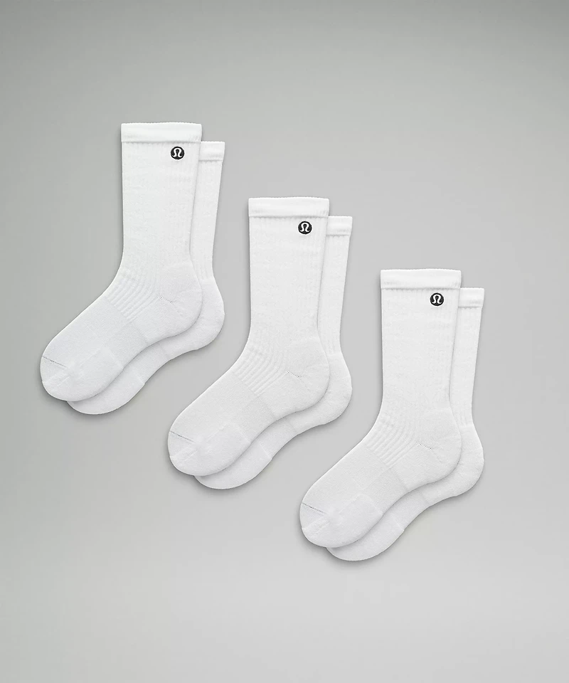 Men's Daily Stride Ribbed Comfort Crew Socks *3 Pack |