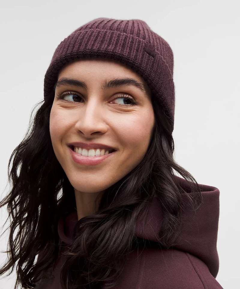 Close-Fit Wool-Blend Ribbed Knit Beanie | Men's Hats